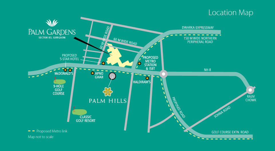 Emaar Palm Gardens Location Map